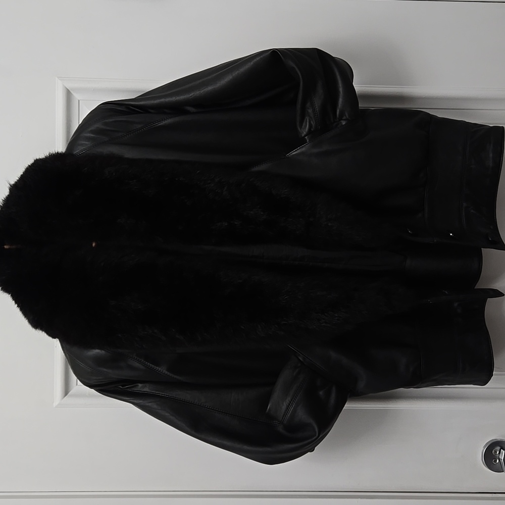 Soft Lambskin Jacket with Possom Fur Collar